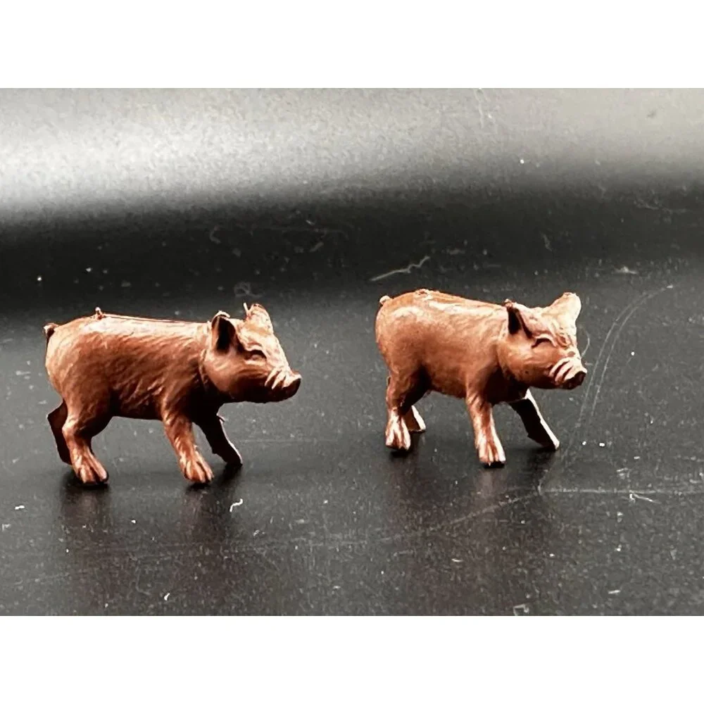 Allstate Marx Happi Time Farm Playset 1959 Auburn Red 2‎ Pigs Tim Mee PPC